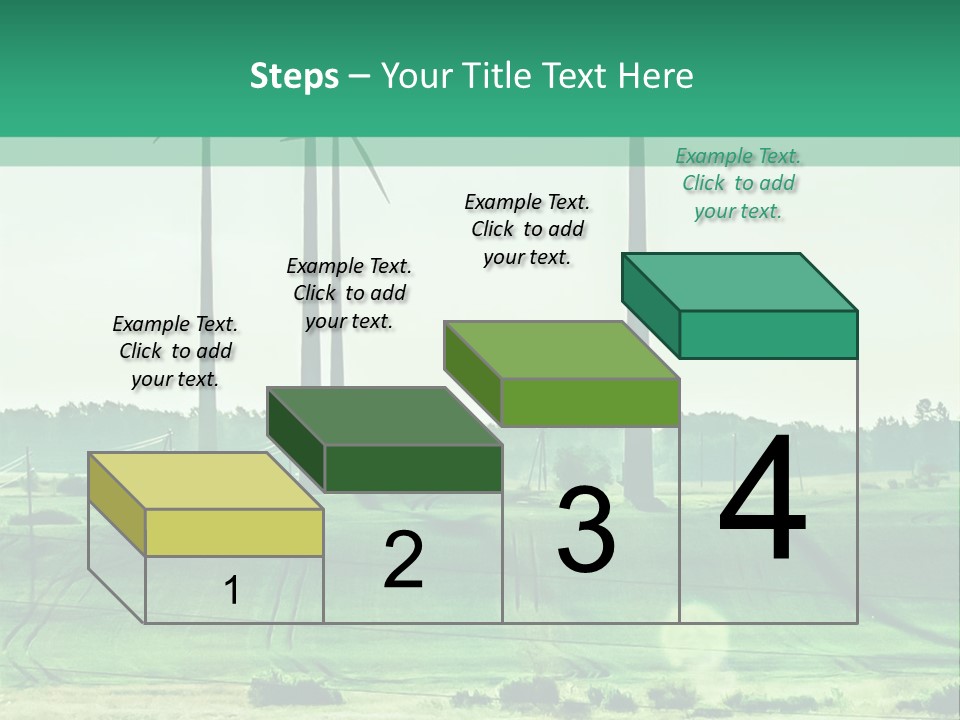 A Green Field With Windmills In The Background PowerPoint Template
