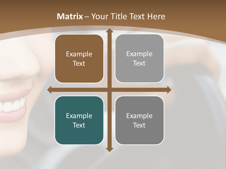 A Woman Driving A Car With A Brown Background PowerPoint Template