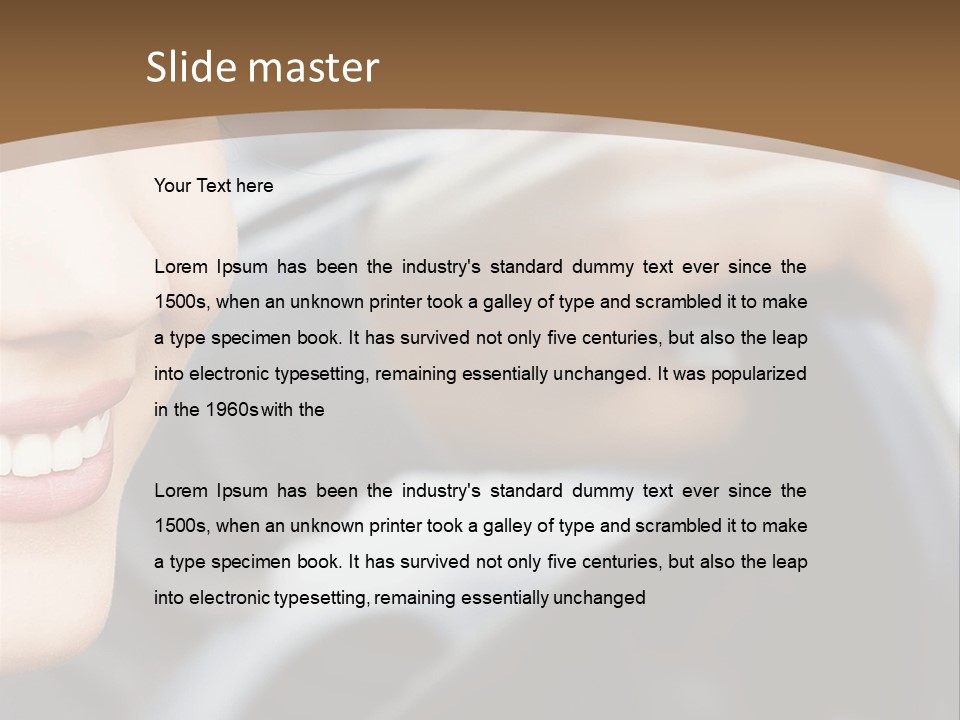 A Woman Driving A Car With A Brown Background PowerPoint Template