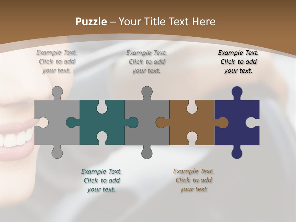 A Woman Driving A Car With A Brown Background PowerPoint Template