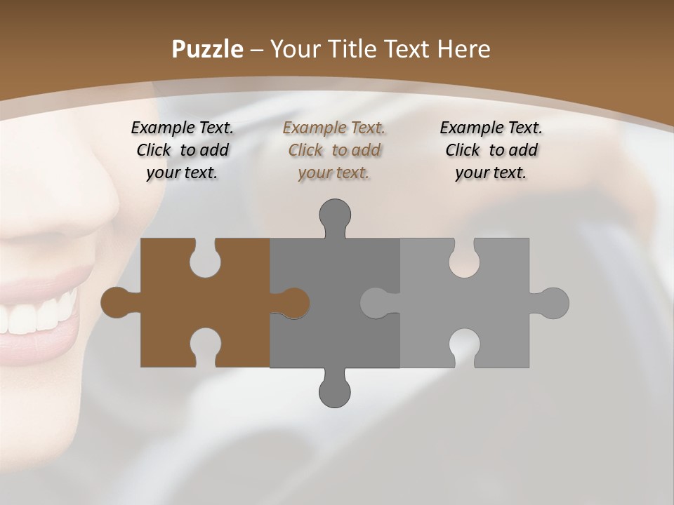 A Woman Driving A Car With A Brown Background PowerPoint Template