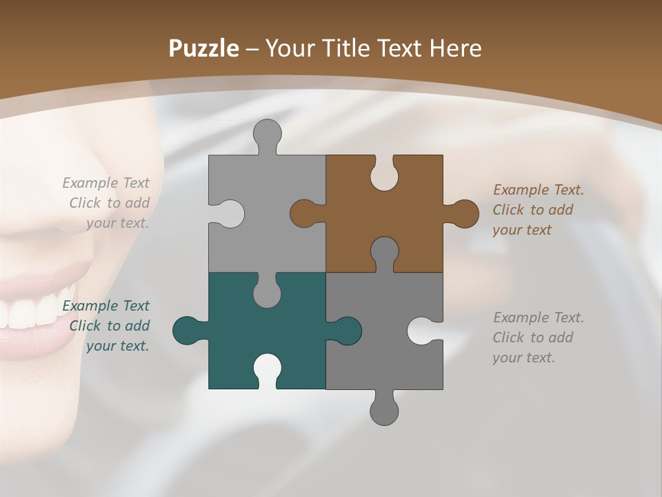 A Woman Driving A Car With A Brown Background PowerPoint Template