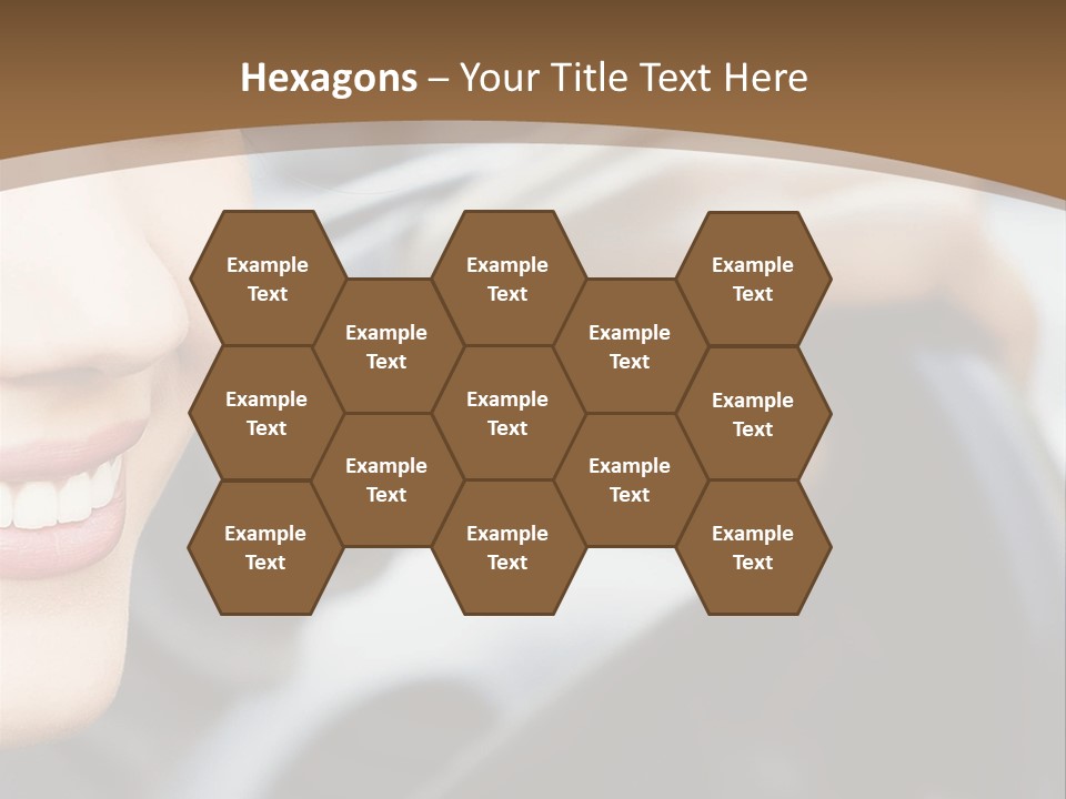 A Woman Driving A Car With A Brown Background PowerPoint Template