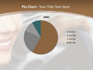 A Woman Driving A Car With A Brown Background PowerPoint Template