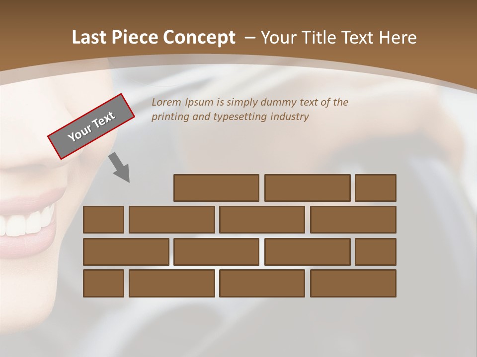 A Woman Driving A Car With A Brown Background PowerPoint Template