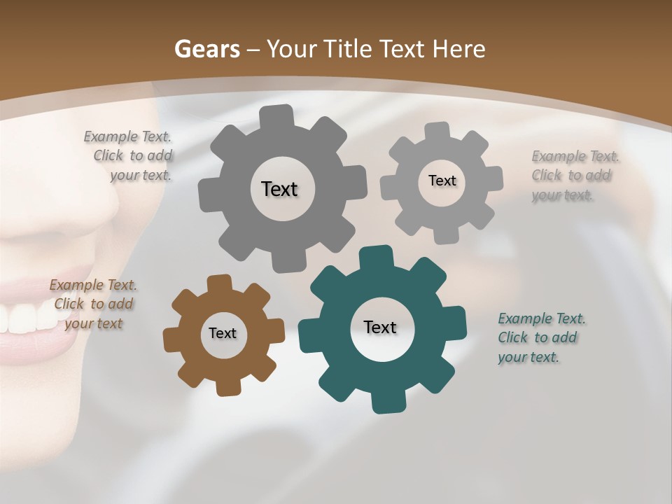 A Woman Driving A Car With A Brown Background PowerPoint Template