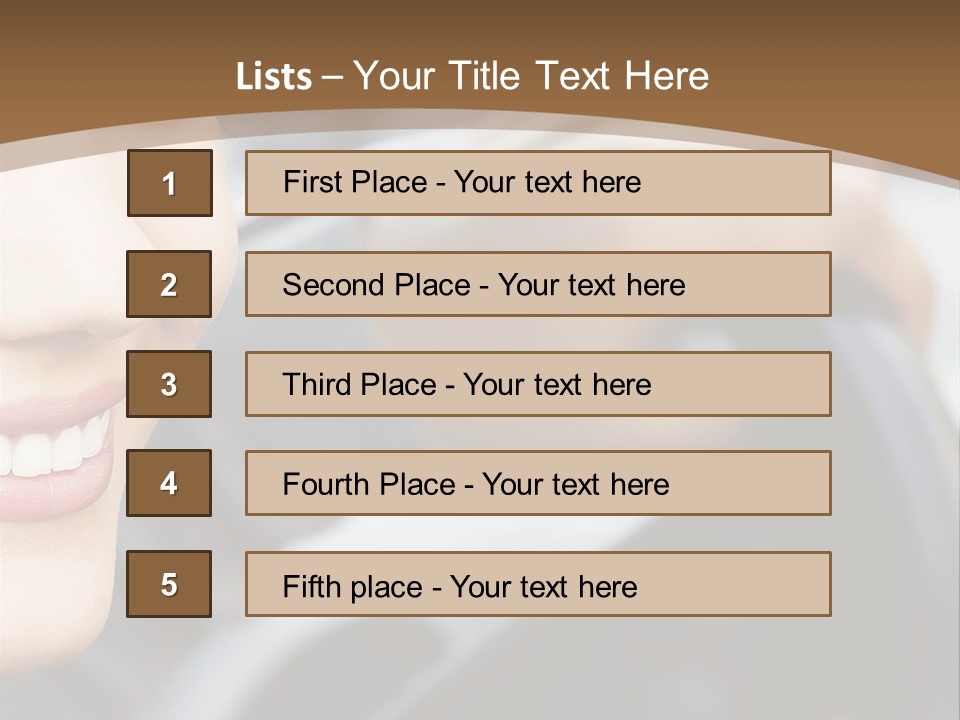 A Woman Driving A Car With A Brown Background PowerPoint Template