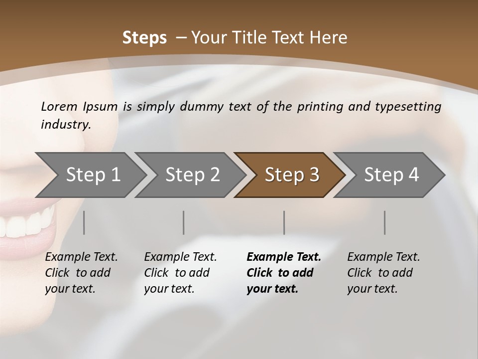 A Woman Driving A Car With A Brown Background PowerPoint Template