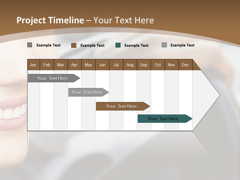 A Woman Driving A Car With A Brown Background PowerPoint Template