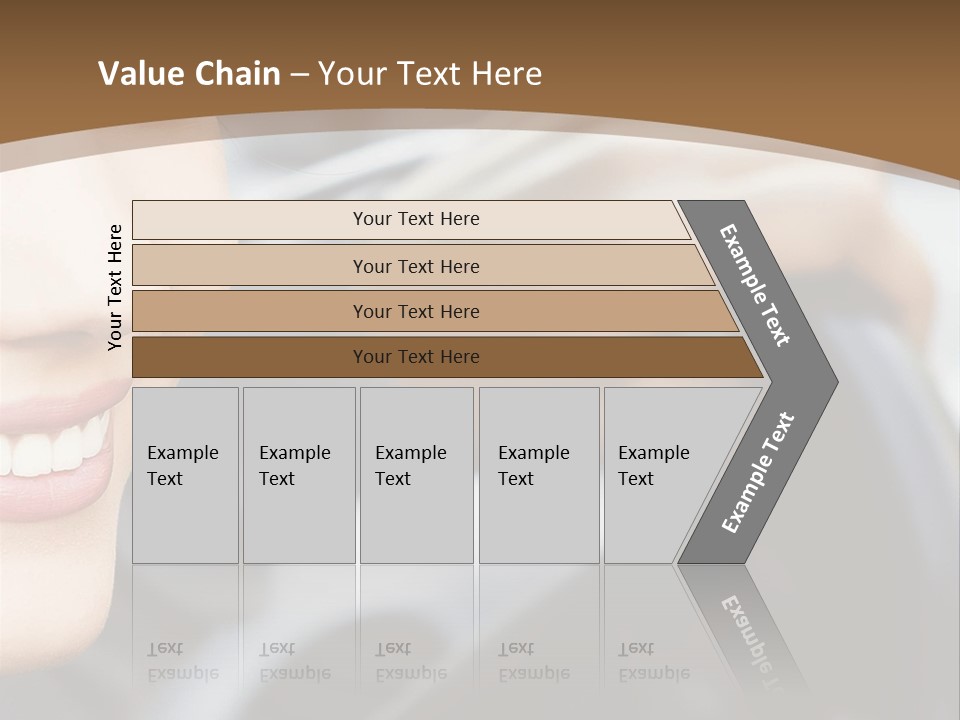 A Woman Driving A Car With A Brown Background PowerPoint Template