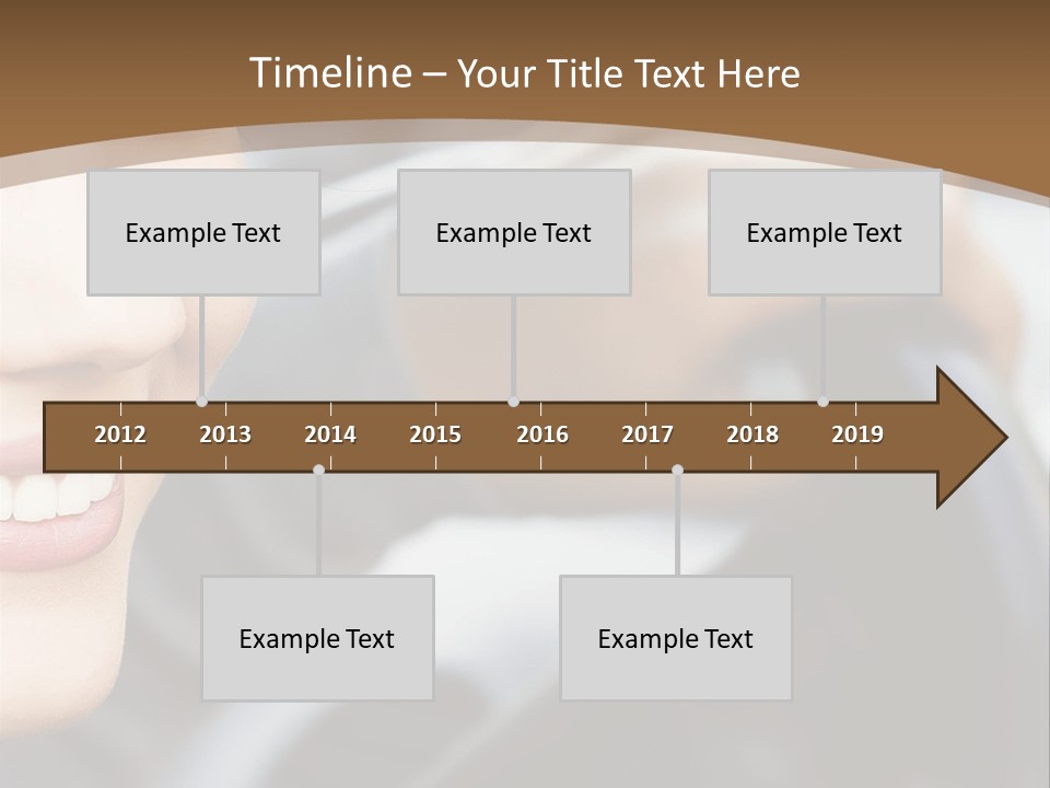 A Woman Driving A Car With A Brown Background PowerPoint Template