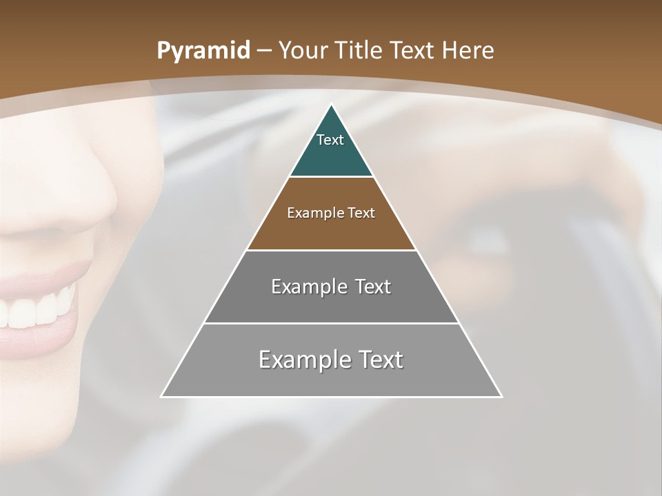 A Woman Driving A Car With A Brown Background PowerPoint Template