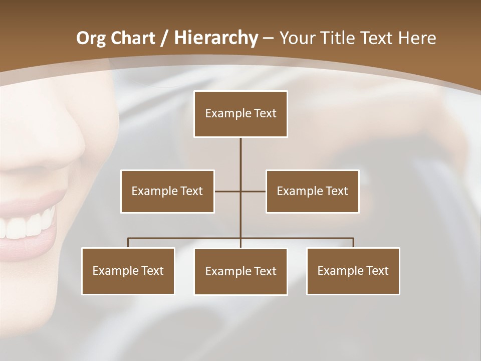 A Woman Driving A Car With A Brown Background PowerPoint Template