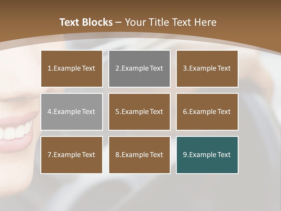 A Woman Driving A Car With A Brown Background PowerPoint Template