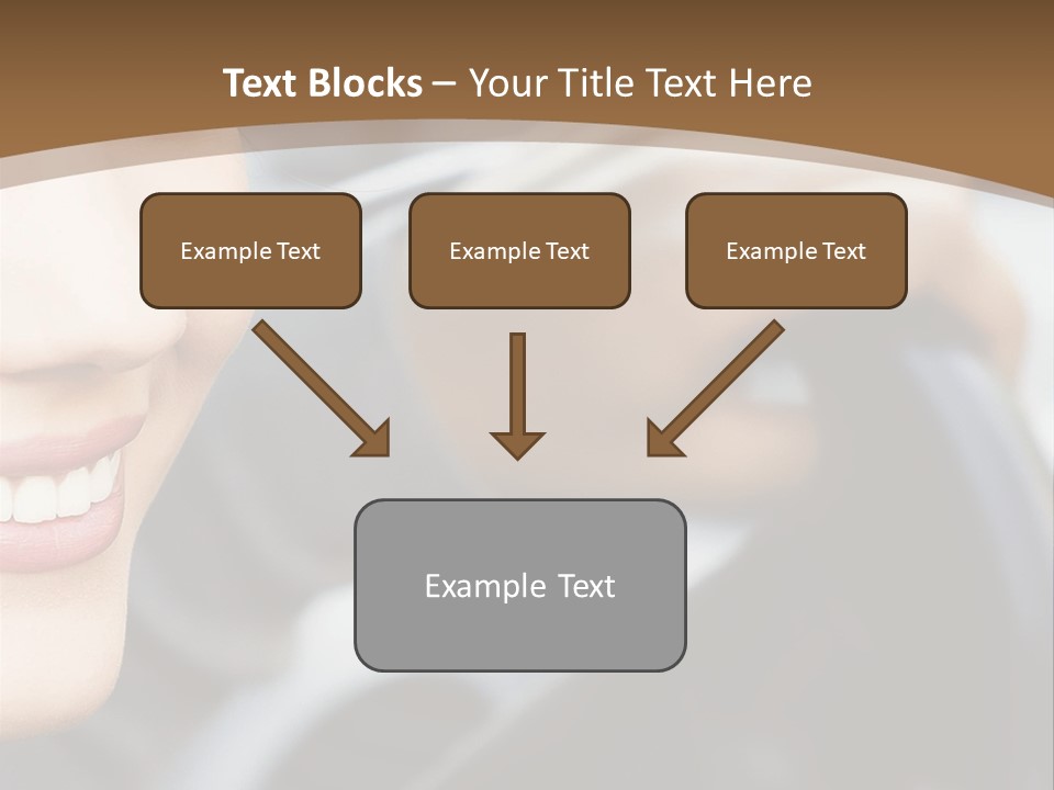 A Woman Driving A Car With A Brown Background PowerPoint Template
