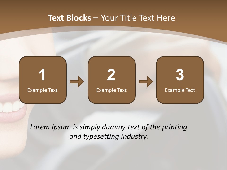 A Woman Driving A Car With A Brown Background PowerPoint Template