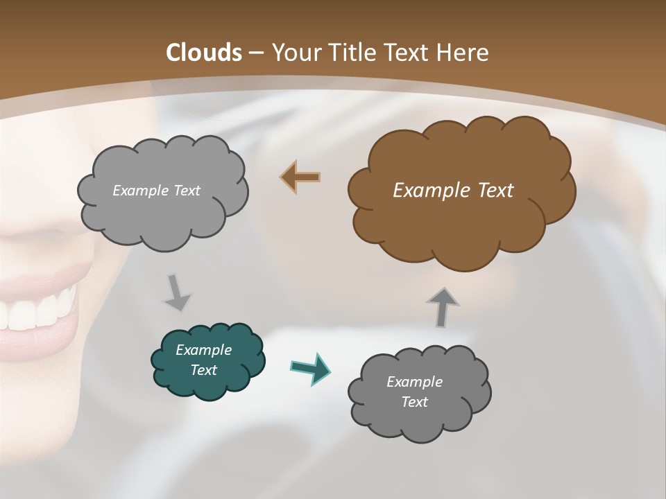 A Woman Driving A Car With A Brown Background PowerPoint Template
