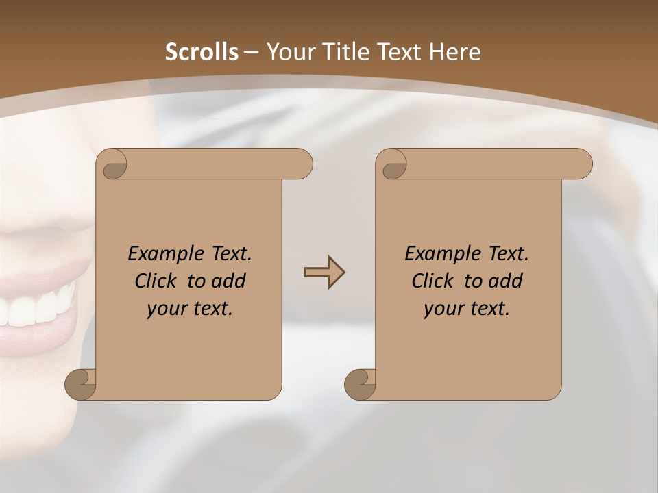 A Woman Driving A Car With A Brown Background PowerPoint Template