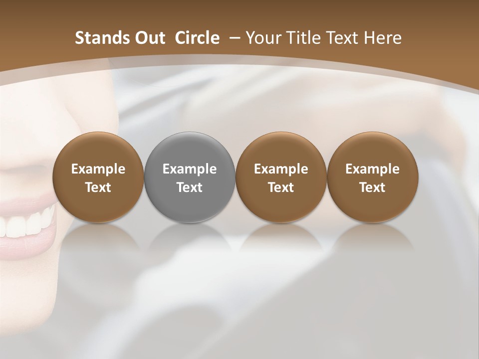 A Woman Driving A Car With A Brown Background PowerPoint Template