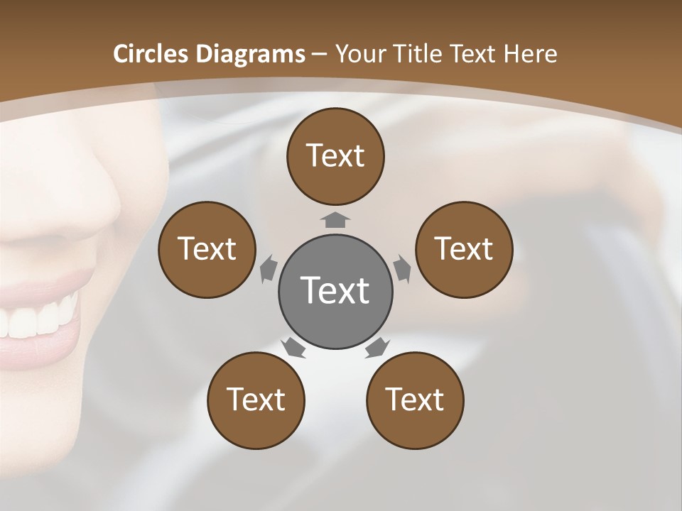 A Woman Driving A Car With A Brown Background PowerPoint Template