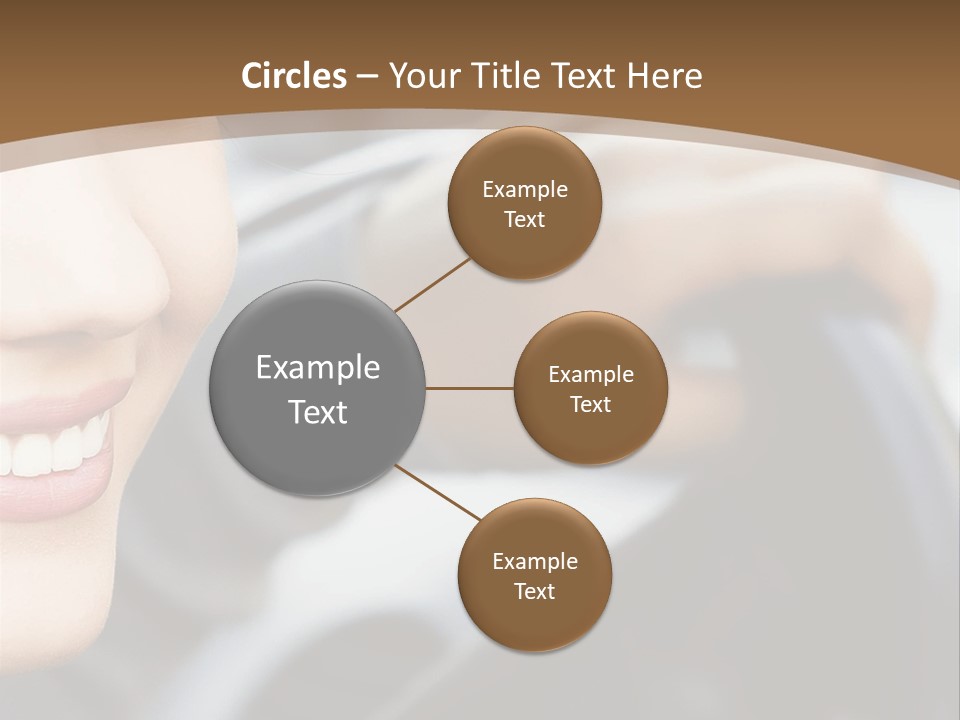 A Woman Driving A Car With A Brown Background PowerPoint Template