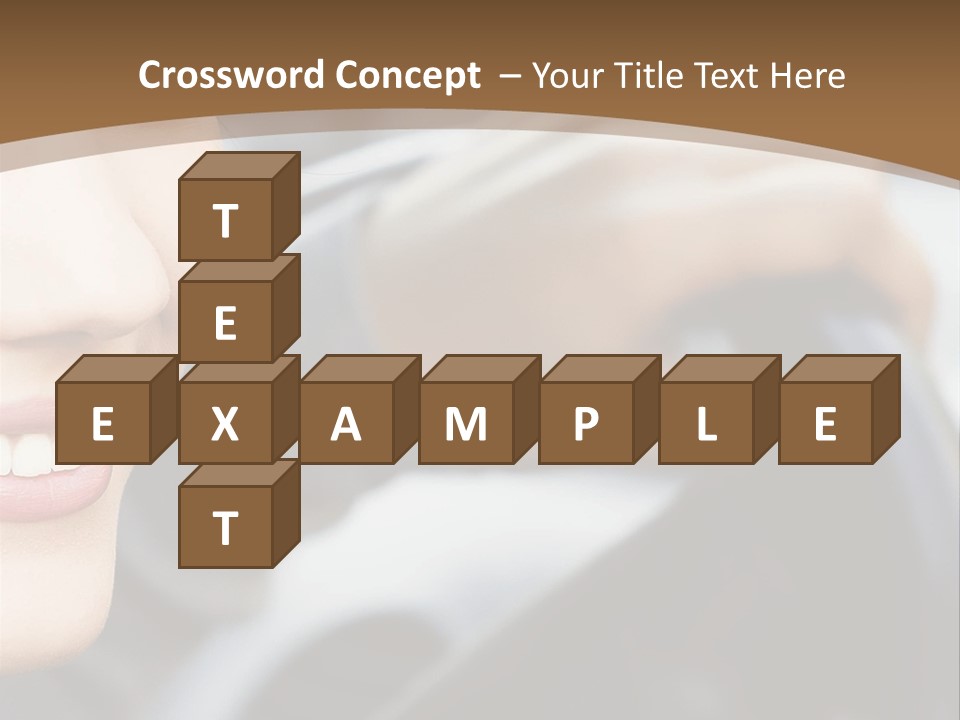 A Woman Driving A Car With A Brown Background PowerPoint Template