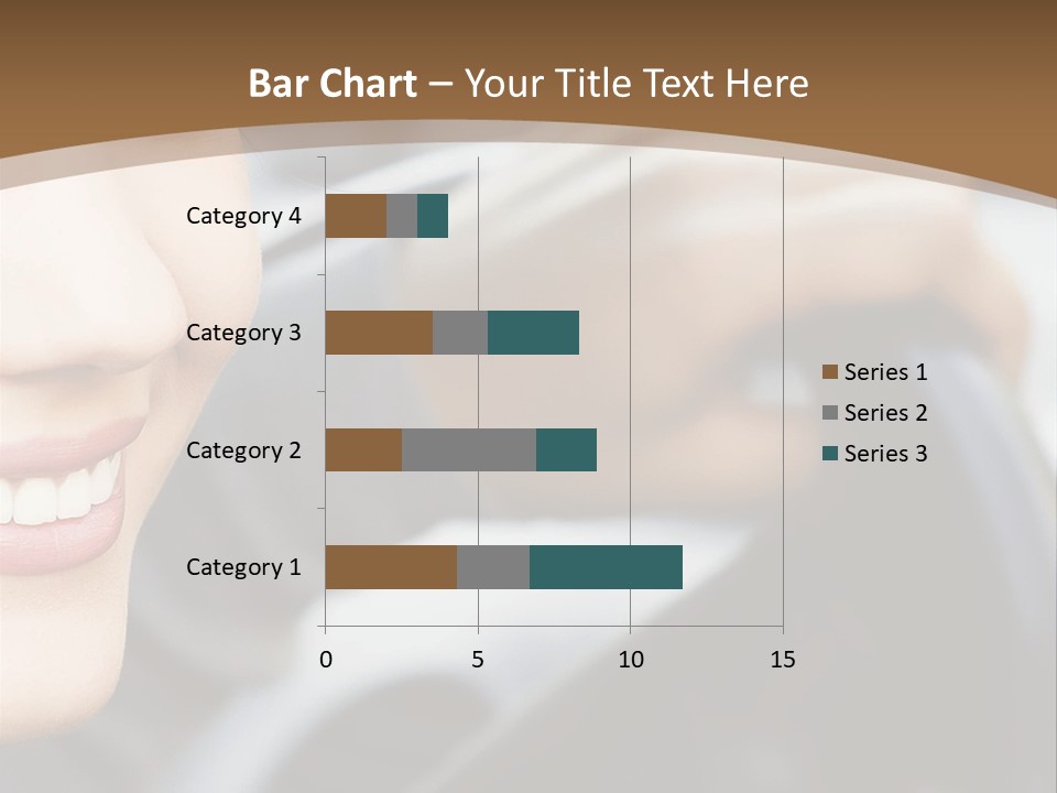 A Woman Driving A Car With A Brown Background PowerPoint Template