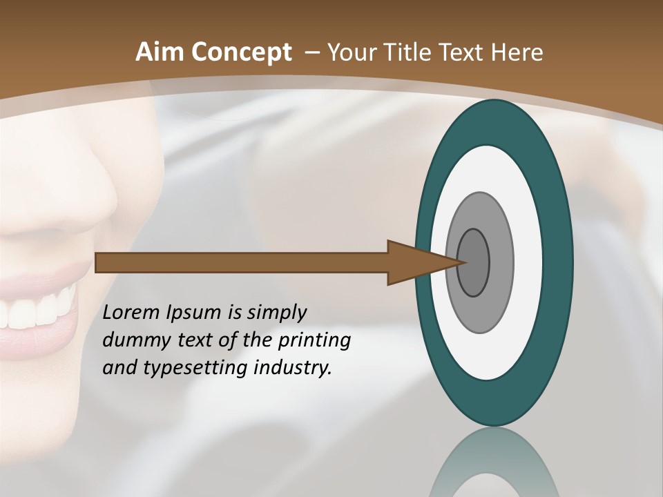 A Woman Driving A Car With A Brown Background PowerPoint Template