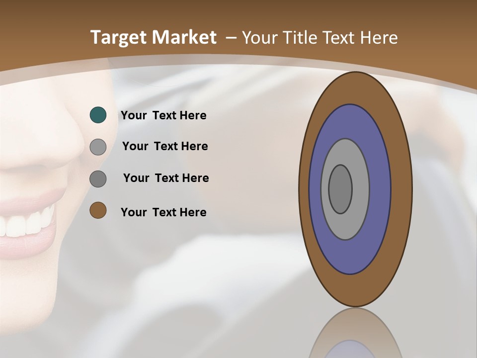 A Woman Driving A Car With A Brown Background PowerPoint Template