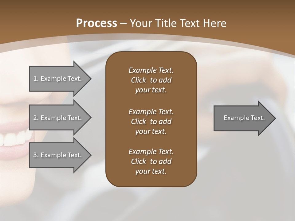 A Woman Driving A Car With A Brown Background PowerPoint Template