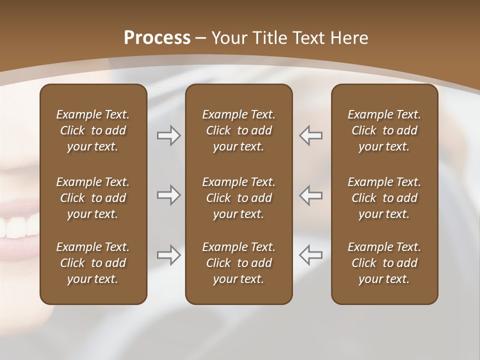 A Woman Driving A Car With A Brown Background PowerPoint Template