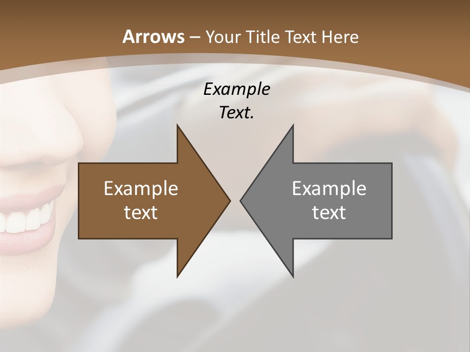 A Woman Driving A Car With A Brown Background PowerPoint Template