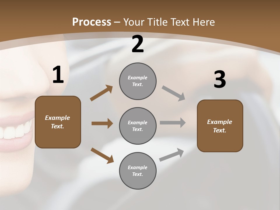 A Woman Driving A Car With A Brown Background PowerPoint Template