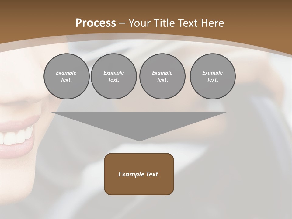 A Woman Driving A Car With A Brown Background PowerPoint Template