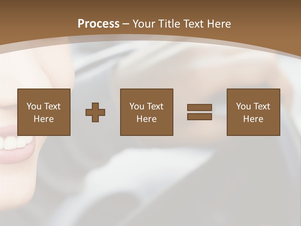 A Woman Driving A Car With A Brown Background PowerPoint Template