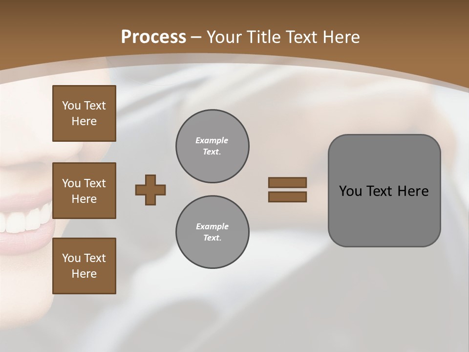 A Woman Driving A Car With A Brown Background PowerPoint Template