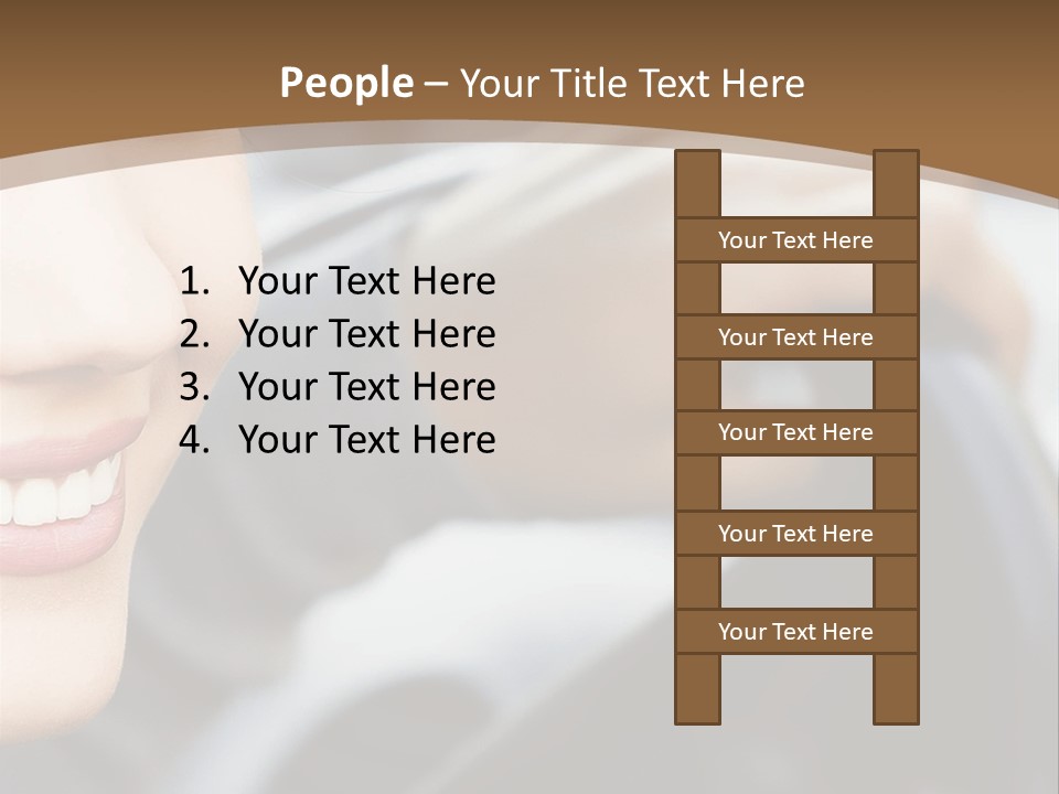A Woman Driving A Car With A Brown Background PowerPoint Template