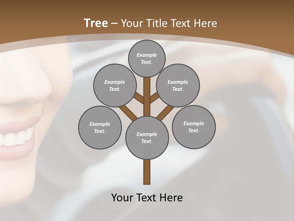 A Woman Driving A Car With A Brown Background PowerPoint Template