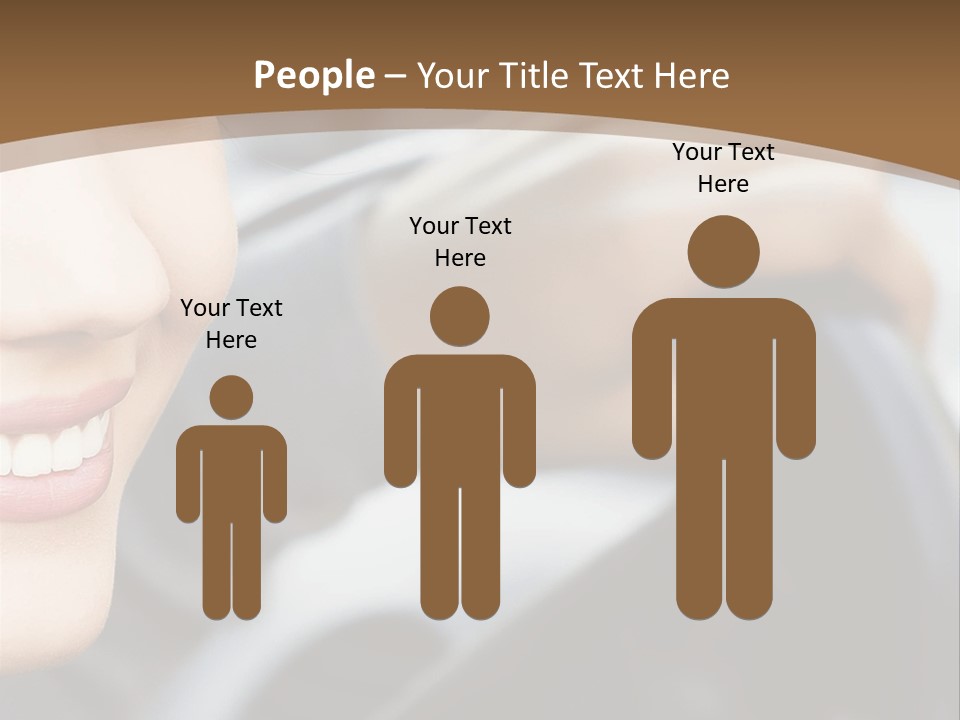 A Woman Driving A Car With A Brown Background PowerPoint Template