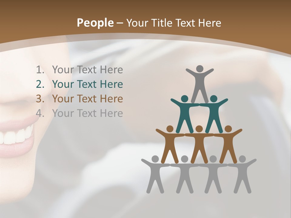 A Woman Driving A Car With A Brown Background PowerPoint Template