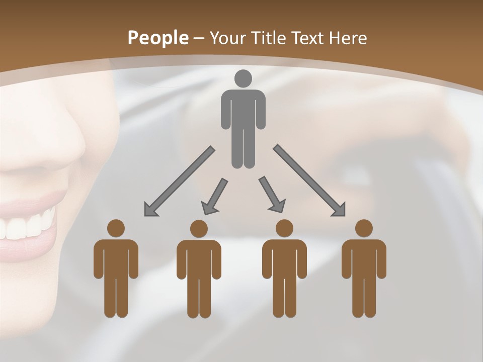 A Woman Driving A Car With A Brown Background PowerPoint Template