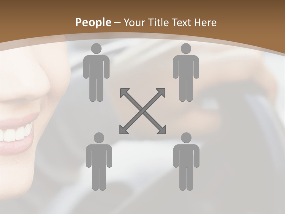 A Woman Driving A Car With A Brown Background PowerPoint Template