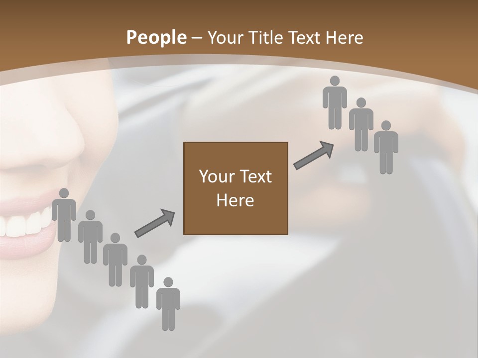 A Woman Driving A Car With A Brown Background PowerPoint Template