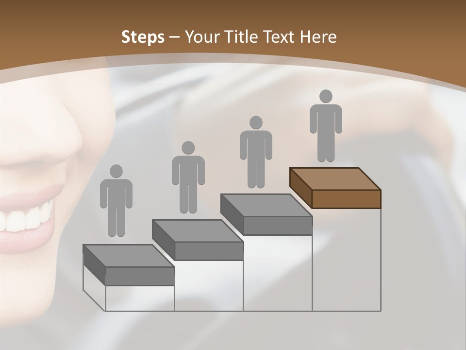 A Woman Driving A Car With A Brown Background PowerPoint Template