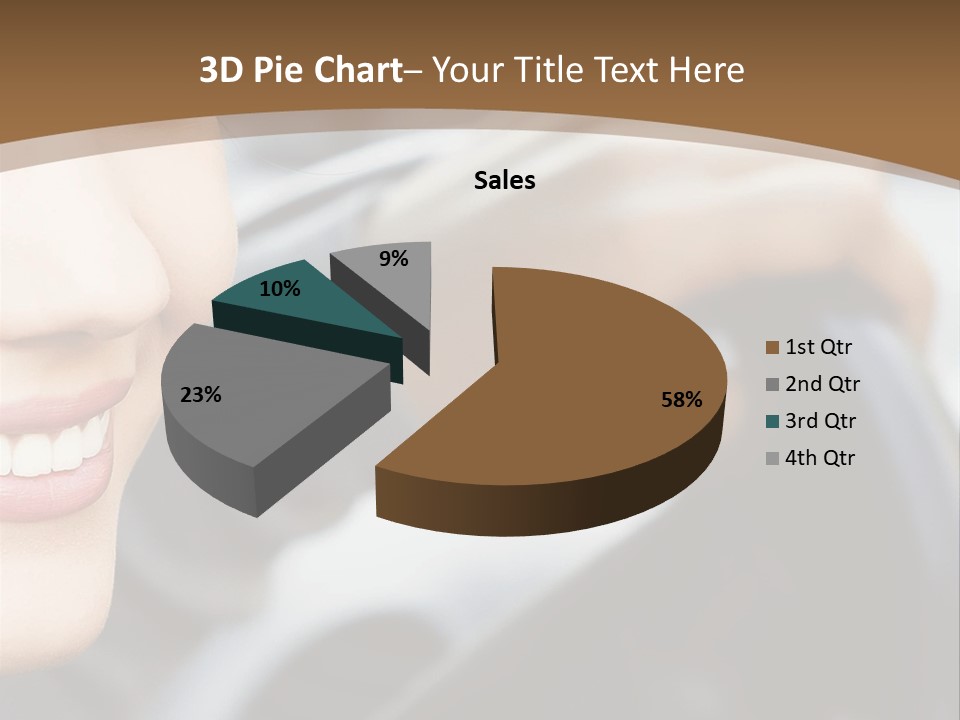 A Woman Driving A Car With A Brown Background PowerPoint Template