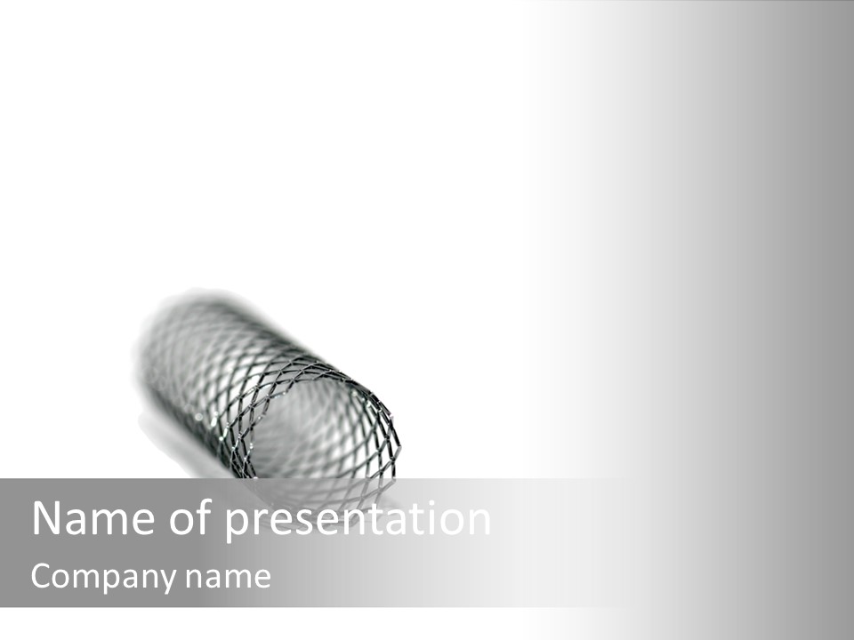 A Silver Object With A White Background PowerPoint Template
