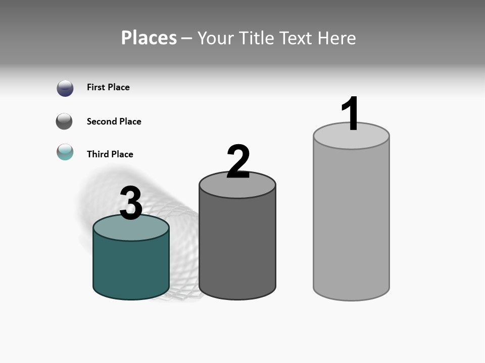 A Silver Object With A White Background PowerPoint Template