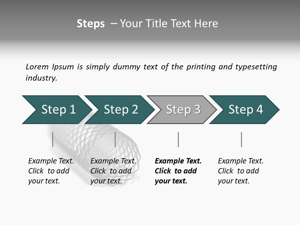 A Silver Object With A White Background PowerPoint Template