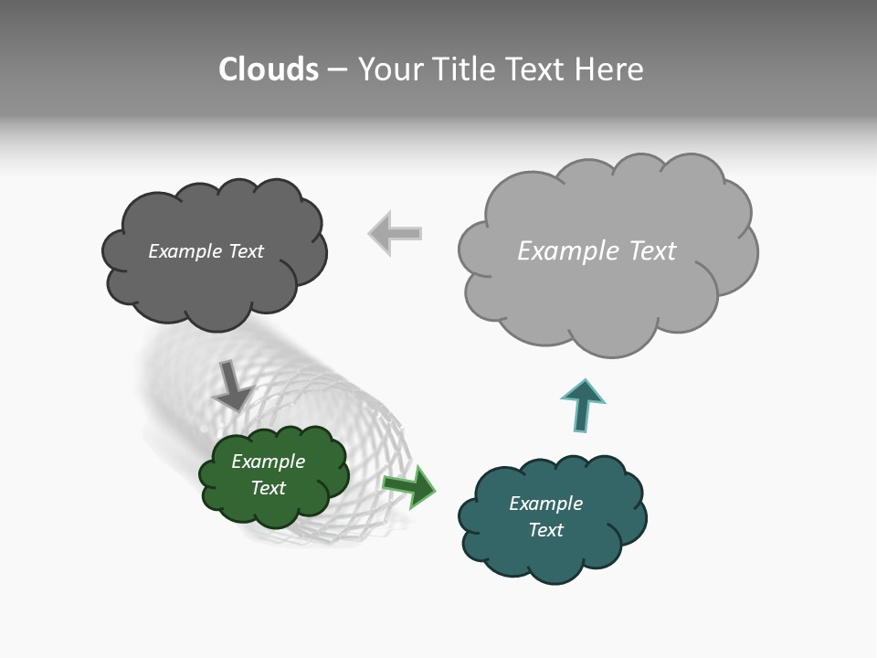 A Silver Object With A White Background PowerPoint Template