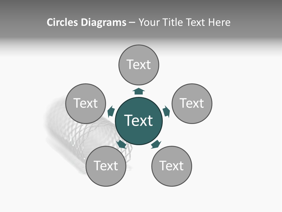 A Silver Object With A White Background PowerPoint Template